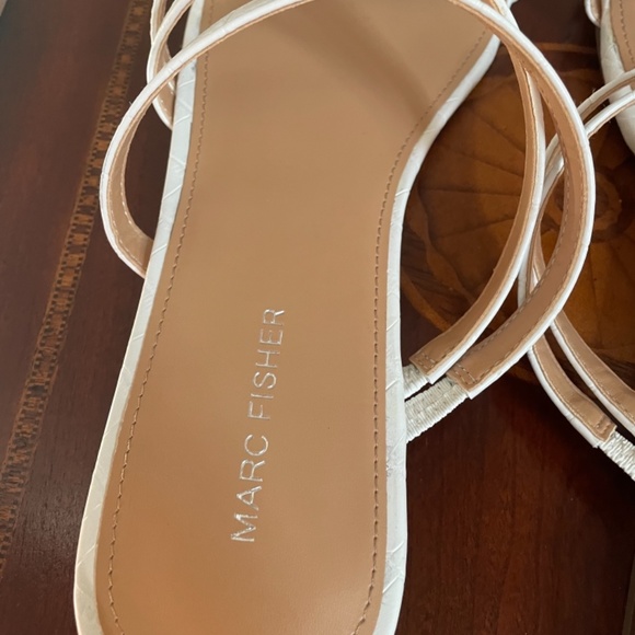 Marc Fisher Croc Embossed Strappy Sandal - Picture 9 of 10